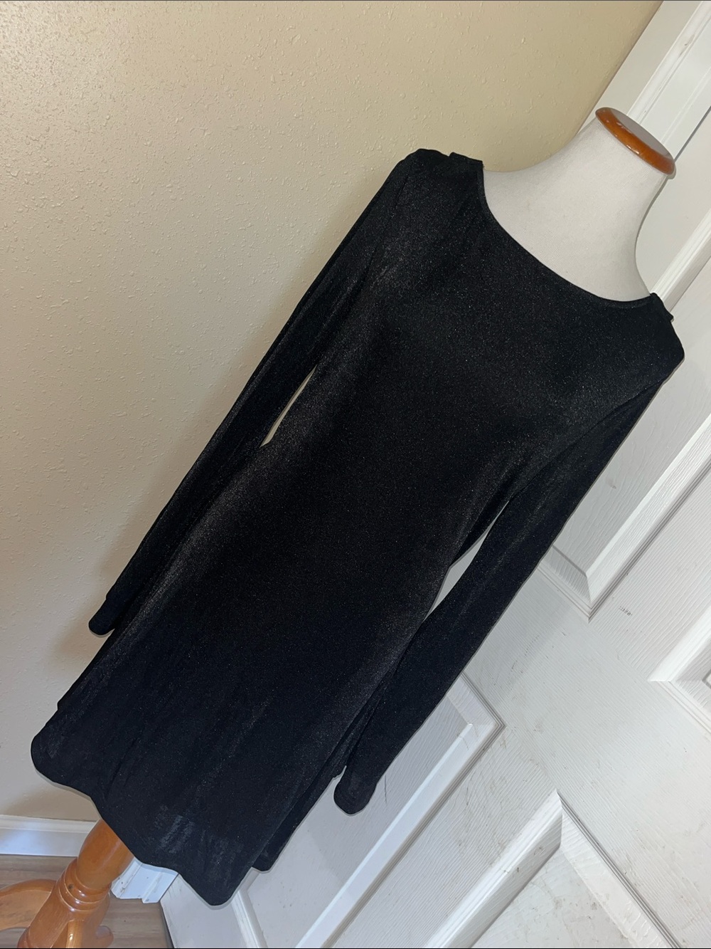 Cider long sleeve boat back with chain detail mini dress